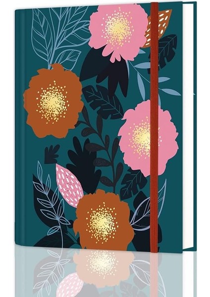 Journals 16,5X22,5 cm Gizli Spiralli Çizgili Defter Tarihsiz Not Defteri - Pop Peonies