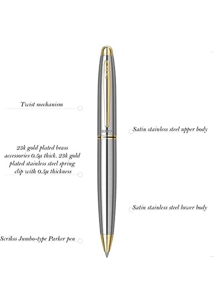 Knight 88 Tükenmez Kalem Krom Altın fiyatları
