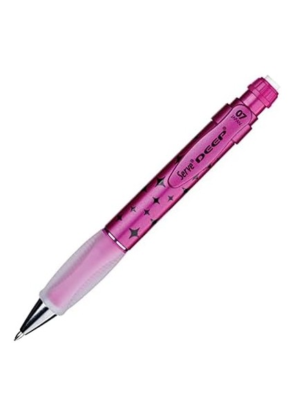 Deep Mekanik Kurşun Kalem 0.7 mm Metalik Pembe Pırıltı Deseni
