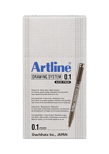 Drawing System 0.1 Çizim Kalemi, 0.1 Mm, Siyah