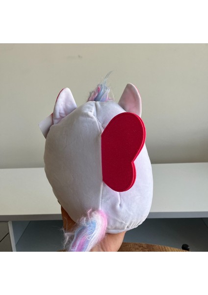 Peluş Beyazlı Pembe Kalpli