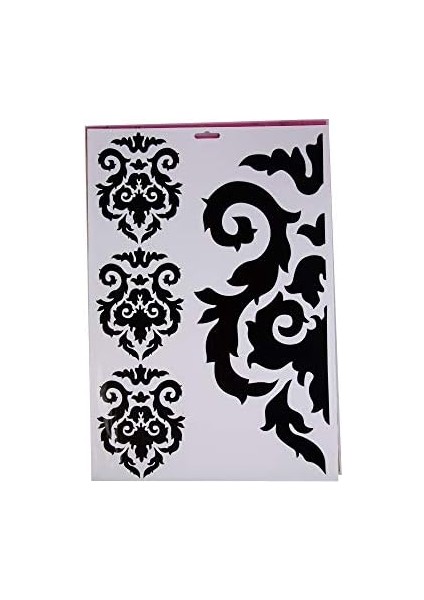 Duvar Süsü (Sticker) Siyah Çiçekli Şeffaf Filmli Pvc fiyatları