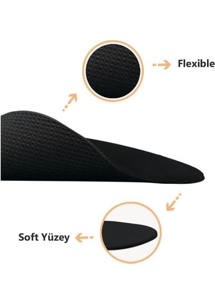 Deer Bilek Destekli Mouse Pad, Flexible Ergonomik Mouse Pad, Rahat Mouse Pad,fare Padi,fare Altlığı,ofis,oyun,kaymaz Taban,siyah modelleri