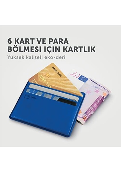 Ince Slim Cüzdan, Para Bölmeli Kartlık, Kimlik, Banka, Ulaşım Kartı Için Mini Kılıf, Eko Deri Çok Kapasiteli Kartvizitlik, Minimalist Kart Tutucu