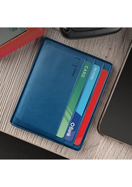 Ince Slim Cüzdan, Para Bölmeli Kartlık, Kimlik, Banka, Ulaşım Kartı Için Mini Kılıf, Eko Deri Çok Kapasiteli Kartvizitlik, Minimalist Kart Tutucu