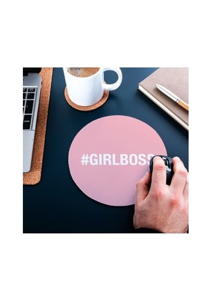 Girlboss Hashtag Tasarımlı Hediye Mousepad - Mouse Pad - Fare Altlığı