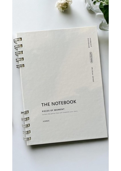 Tanıtım Spiralli 80 Yaprak Noktalı A5 Defter, Not Defteri, Okul Defteri, 4 Farklı Renk Seçeneği (01 Light Grey)