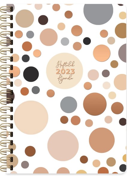 Color 2023 A5 Sert Kapak Haftalık Ajanda, Kumsal