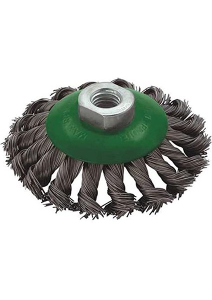 T 27705/100, Burma Telli Konik Fırça, (100MM), Gri, Yeşil