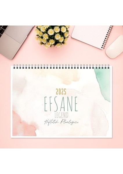 Planlayıcı 2025 Takvim A4 Ebat 53 Haftalık Planlayıcı Efsane 21X29,7 cm modelleri