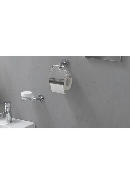 Minimax A44788 Kapaklı Tuvalet Kağıtlığı, Krom