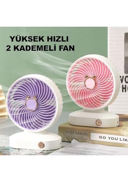 Mini Masaüstü Vantilatör Mini Fan Mini Vantilatör Masaüstü Fan Şarjlı Taşınabilir Fan Masaüstü Mini Fan