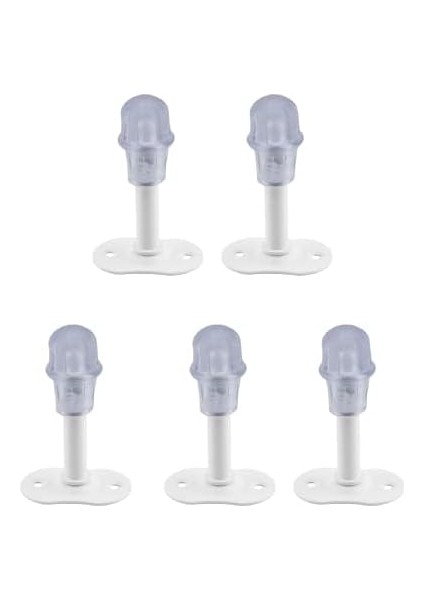 Kapı Stoperi Beyaz 8 cm Metal Kapı Tamponu Durdurucu Tutucu Kapı Stopu Silikonlu 5 Adet