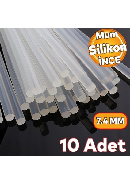 Elektronik 10 Adet Mum Sıcak Silikon, 7mm - 30CM İnce Şeffaf Silikon modelleri