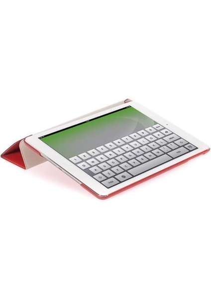 Apple iPad Air 3 Apple iPad Pro 10.5 İnç Ipad 7. Nesil 8. Nesil 10.2 İnç ile Uyumlu Smart Cover Standlı Uyku Modlu Kılıf Kırmızı