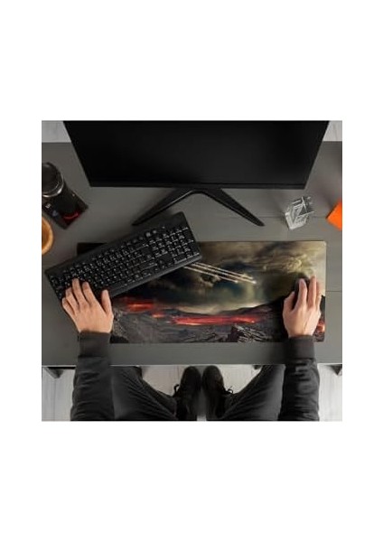 Fantastik Görsel Baskılı 70X30 Büyük Boy Mousepad - Mouse Pad - Fare Altlığı