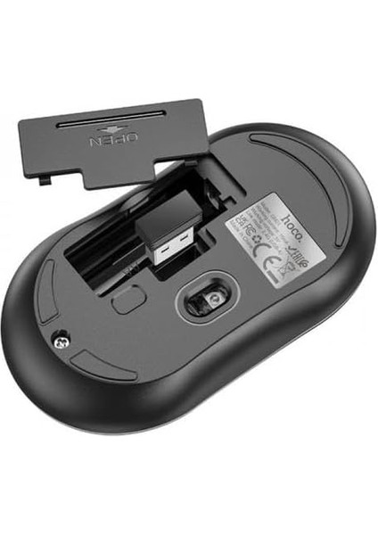 Hc Seri Premıum Bluetooth Wıreless 1600DPI 2.4g Kablosuz Mouse Bluetooth Mouse 4d Düğmeli Mouse Siyah