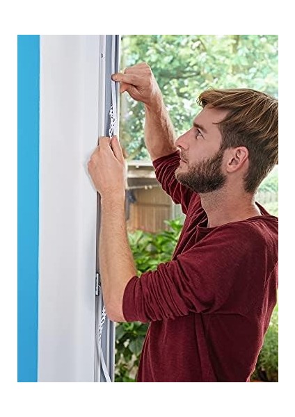 Insect Stop Standart Pencere Sinekliği, Kesilebilir, Delmeden Sivrisinek Koruması, 1 x Beyaz Sineklik, 130 cm x 150 cm, 5,6 m Uzunluk modelleri