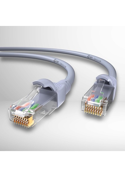 Kablo 3m Cat6 Utp Network-Ağ-Ethernet Patch Kablosu Lszh 24 Awg (Gri)