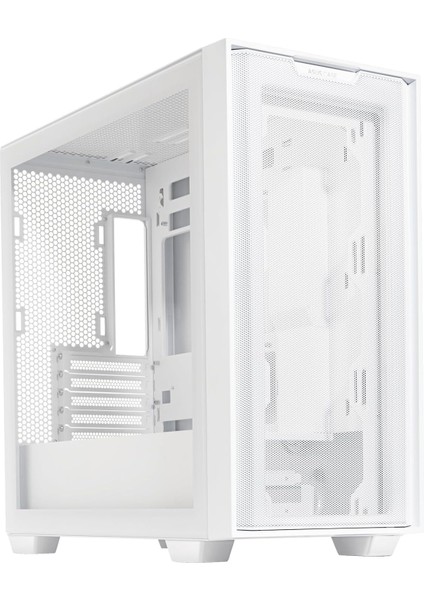 A21 Kasa 360 mm Soğutucu, 380 mm Uzunluğa Kadar Ekran Kartı ve Standart Atx Psu Destekli, Gizli Kablo Bölmeli Micro-Atx Bilgisayar Kasası, Beyaz