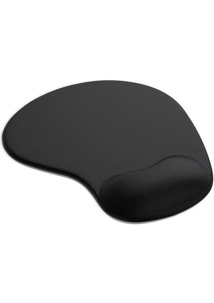 Concept Bilek Destekli Jelli Mouse Pad, Oval Kesim, Kaydırmaz Taban, Oyun, Ofis ve Ev Için Fare Altlığı, Ergonomik, Suya Dayanıklı Bileklikli Mouse Pad (Siyah)