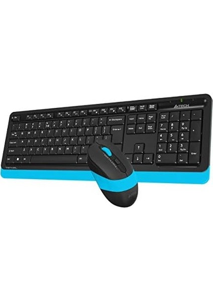 Tech FG1010 2.4g Q Türkçe Fn-Multimedya Klavye+Optik 2000DPI Mouse Siyah/mavi Kablosuz Set