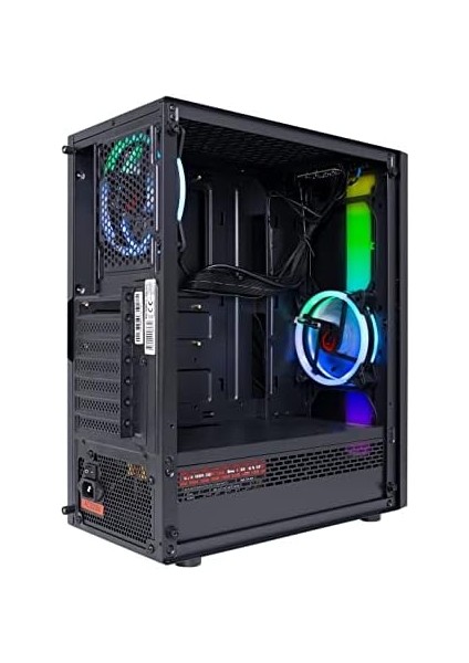 Vıctory 600W 80 Plus Bronze Temper Camlı 12CM Rgb Fan+Led Şertli Gaming Oyuncu Kasası