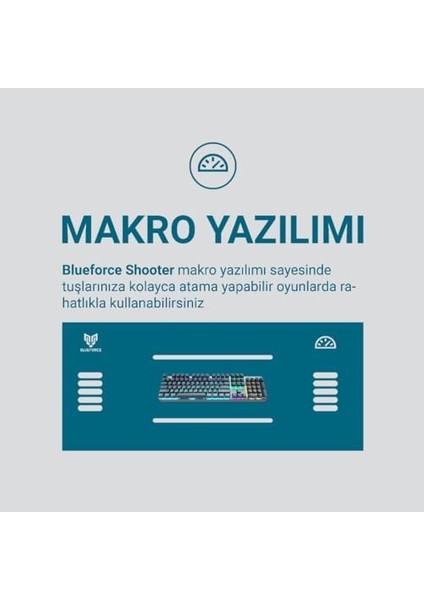 Shooter Rainbow Mekanik Gaming Oyuncu Klavyesi Red Switch Q Türkçe