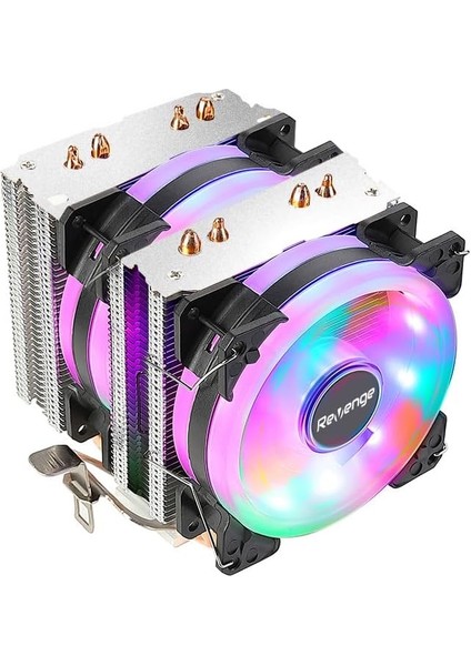Frost Rainbow Fanlı Intel Amd Uyumlu Bakır Borulu Cpu Soğutucu Işlemci Fanı (Cold Frost 602)