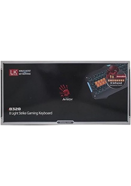 B328 (Q) Türkçe, 8 Adet Infrared Mekanik Switch’li Gaming (Oyuncu) Klavyesi, Siyah