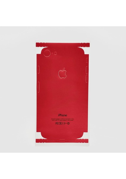 iPhone 7 Uyumlu Tam Koruma Çizilmez 3m Full Body Kaplama (Kırmızı)