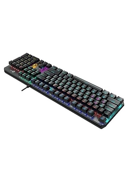 GK301 USB Kablolu Makro Tuşlu Blue Switch Rgb LED Aydınlatmalı Gaming Mekanik Türkçe Q Klavye Metalik Gri modelleri