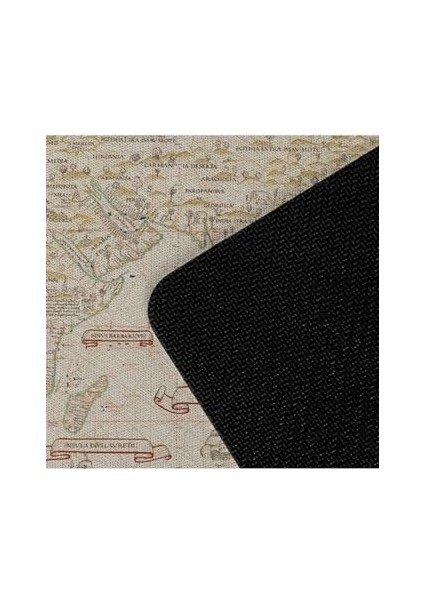 Eski Dünya Retro Haritası Tasarımlı Büyük Boy Oyuncu Mousepad - Mouse Pad - Fare Altlığı