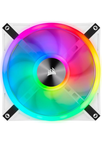 Ql Serisi, Icue QL140 Rgb Beyaz, 140MM, Pwm, Lighting Node Core Rgb Kontrolcü Dahil, Rgb Fan, 2'li Paket (CO-9050106-WW)