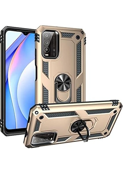 Xiaomi Redmi 9t ile Uyumlu Yüzüklü Standlı Vega Kapak