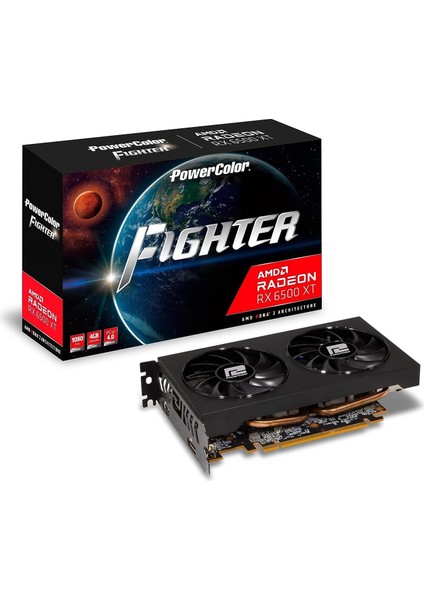 Rx 6500XT 4gb Fighter 4gb Gddr6 HDMI Dp,axrx 6500XT 4gbd6-Dh/oc