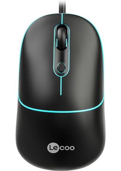 MS110 USB Kablolu 2400DPI 4 Tuşlu Rgb Sessiz Click Optik Mouse - Pc, Mac, Dizüstü Bilgisayar ile Uyumlu, Tak Çalıştır Kolay Bağlantı, Sağ ve Sol Elle Kullanıma Uygun, Kompakt Mouse Siyah