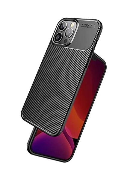 iPhone 13 Pro Max Uyumlu Şok Emici Ultra Esnek Tpu, Karbon Fiber Dokulu Kılıf (Siyah) fiyatları