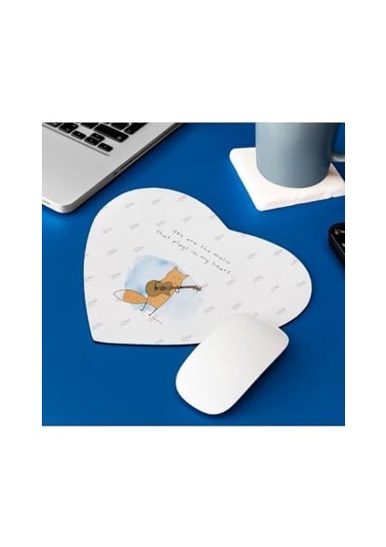 Sen Kalbimde Çalan Müziksin Mottolu Minimal Kalp Mouse Pad - Mousepad - Fare Altlığı fiyatları