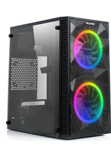 Magic Mikro Atx 2 Rainbow Fanlı Mesh Panel Akrilik Gaming Oyuncu Bilgisayar Kasası (0, Watt)