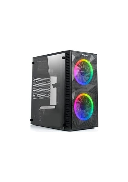 Magic Mikro Atx 2 Rainbow Fanlı Mesh Panel Akrilik Gaming Oyuncu Bilgisayar Kasası (0, Watt)