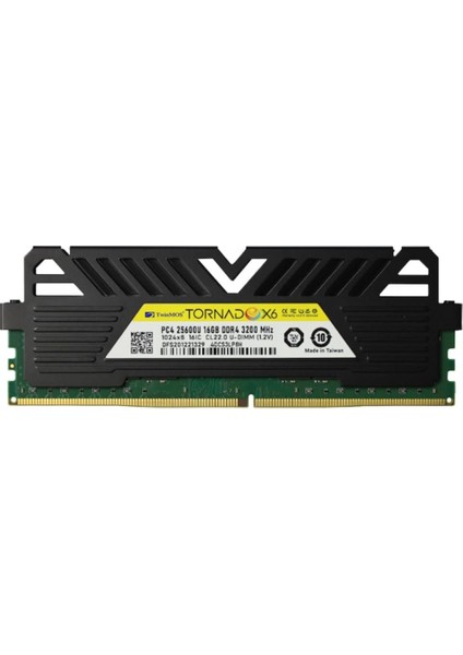 Ddr4 16GB 3200MHZ CL22 Tornadox6 Desktop Ram (Soğutuculu)