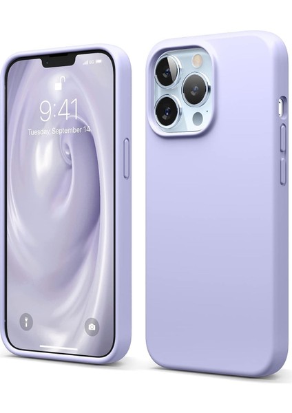 Apple iPhone 13 Pro Ile Uyumlu Kılıf Tam Koruma Arka Kapak Soft ve Pürüzsüz Dış Yüzey Esnek Silikon Bye Arka Kapak (Lila, Apple iPhone 13 Pro)