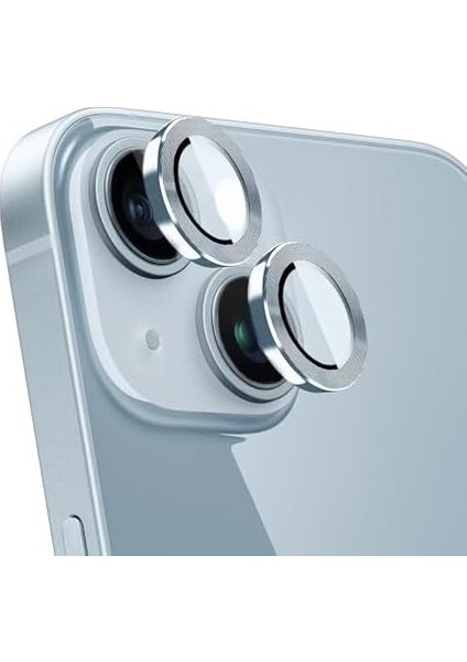 iPhone 15/ iPhone 15 Plus İçin Kamera Lens Koruyucu, Alüminyum 9h Temperli Cam Lens Kamera Koruyucu