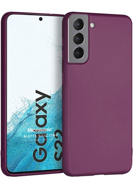 Matte Silicone Samsung Galaxy S22 Için Kılıf Mor [galaxy S22 ile Uyumlu Kılıf - Mor]