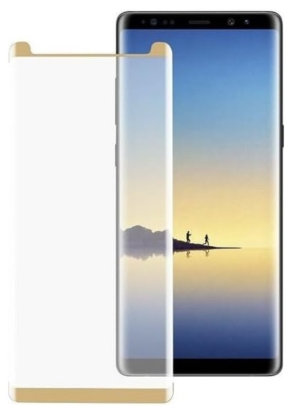 Galaxy Note 8 Uyumlu Ekran Koruyucu Cam - Gold