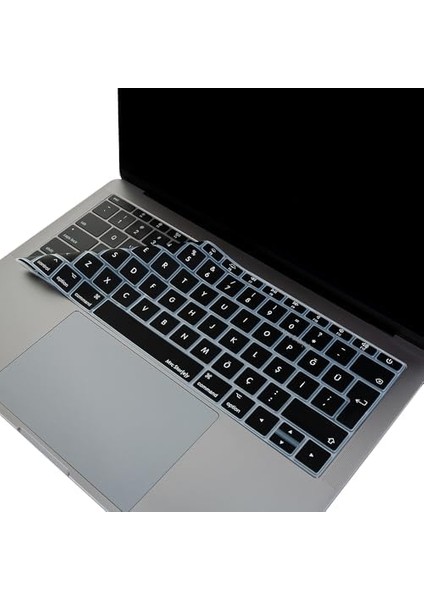 Laptop Macbook Pro Klavye Koruyucu (Türkçe Q) 12INÇ A1534-13INÇ A1708 ile Uyumlu Siyah