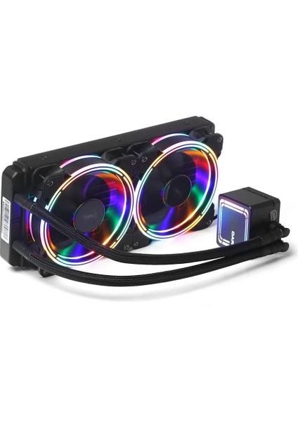 Aquaforce W246 240MM 2X12CM Frgb LED Fan + Pompa Intel & Amd Uyumlu Sıvı Soğutma Sistemi (DKCCW246)