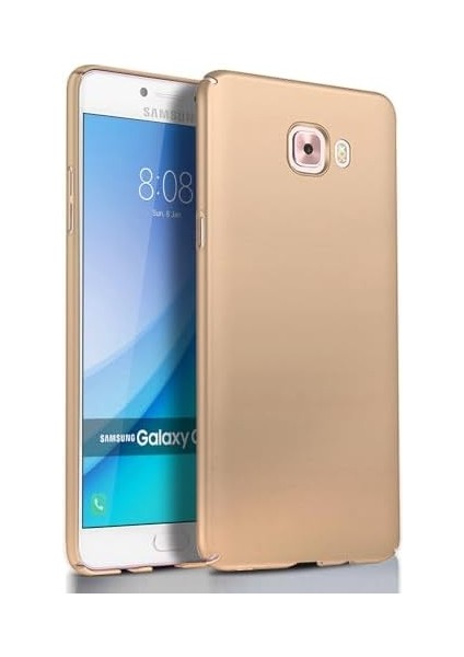 Galaxy C5 / C5 Pro Uyumlu Sert Rubber Silikon Kılıf (Altın Rengi) fiyatları