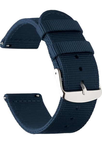 46MM Akıllı Saat Modelleri Için Huaweı Watch (Gt4/watch 4 Pro/gt3/gt3 Pro/gt2/gt2 Pro) Samsung (Gear S3 Frontier/galaxy Watch 46MM) Premium Parlak Naylon Dokuma 22MM Kordon